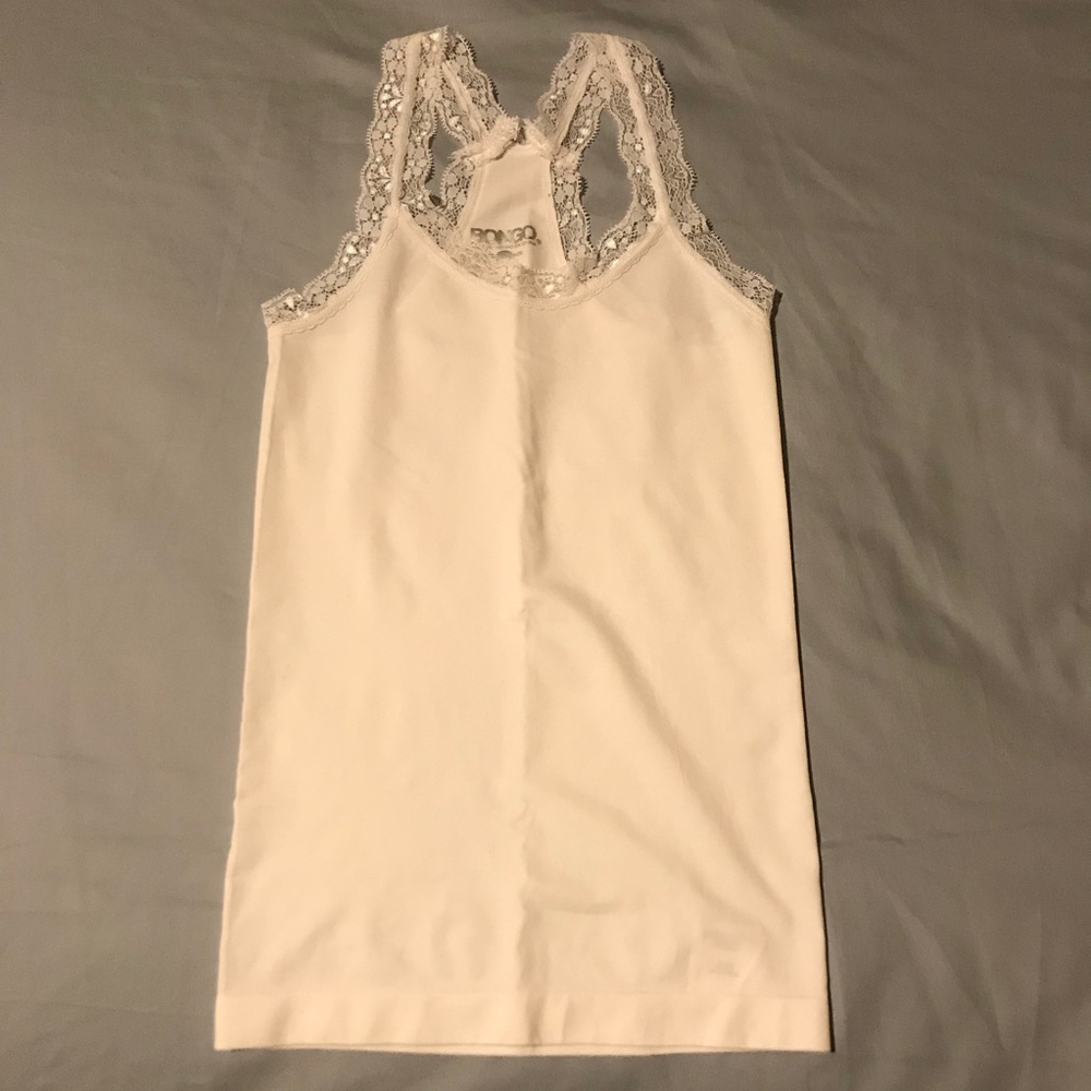 BONGO White Lace Racerback